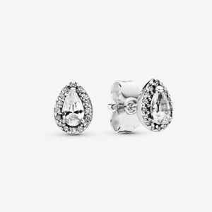 Pandora Sparkling Teardrop Halo Stud Earings